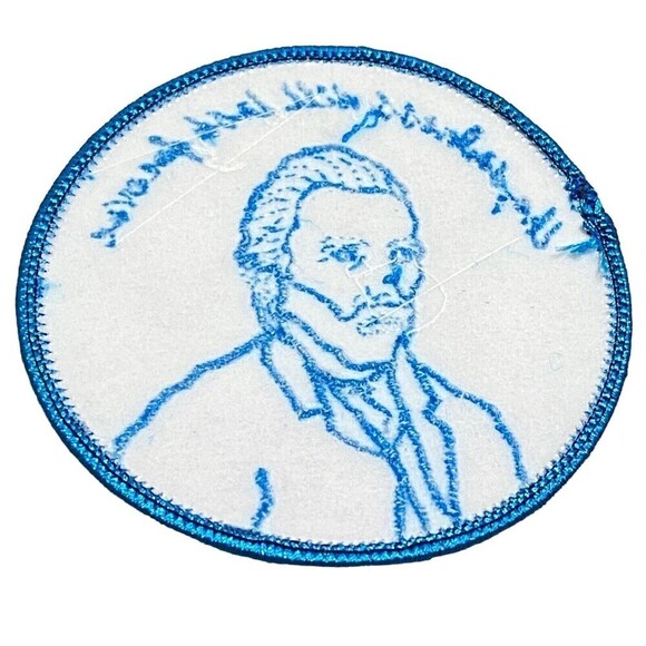 Van Gogh The Sadness Will Last Forever 3" Iron-On Patch Emo Goth - Picture 2 of 3